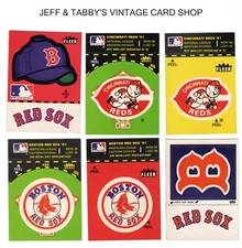1982 FLEER BASEBALL TEAM STICKERS / SEE DROP DOWN MENU 4 STICKER U WILL RECEIVE