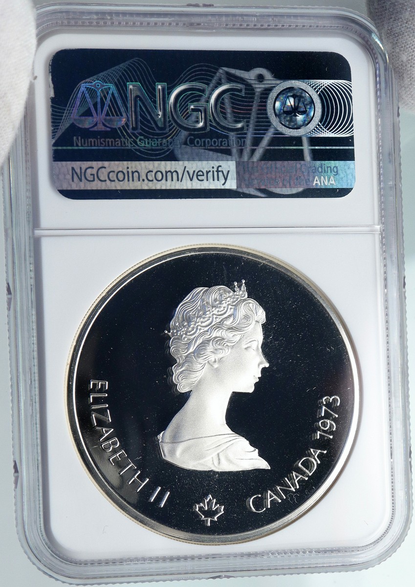 1973 CANADA Queen Elizabeth II Olympics Montreal Proof Silver $5