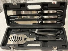 Picnic Time Stainless Steel 5 Piece BBQ Grilling Set With Carry Case