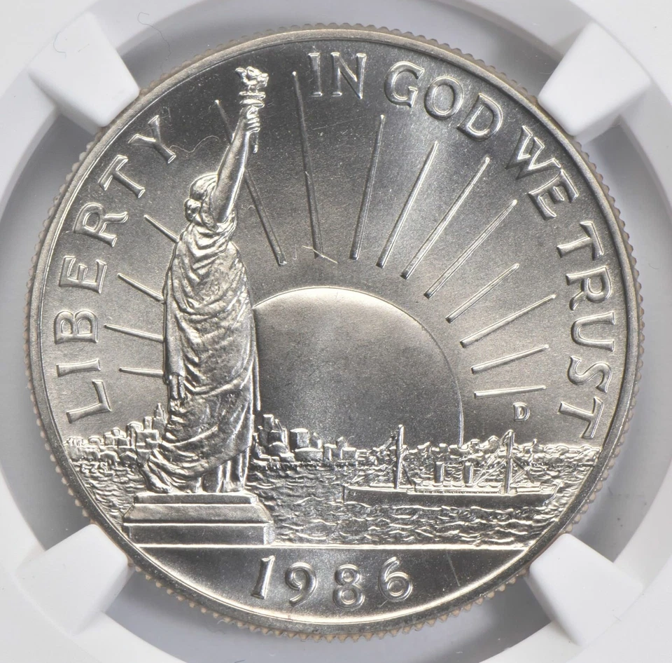 1986-D MS70 Statue of Liberty Commemorative Half Dollar NGC - Image 3 of 4