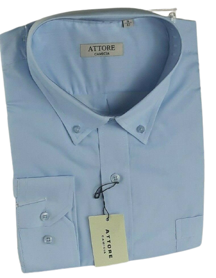 CAMICIA UOMO | MANICA LUNGA | CON TASCHINO | 100% COTONE | 140 Gr/m2 - Foto 8