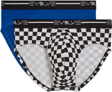 Evolve MenS Cotton Stretch No Show Brief Unde...