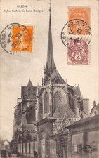 L130 France 1922 Dijon Cathedral Saint Benigne vintage postcard