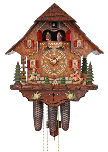 HerrZeit by Adolf Herr Cuckoo Clock - The Rocking Horses AH 818/1 8TMT NEW - Picture 1 of 1
