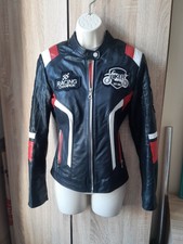 Ochnik Racing Black Emblem Harley Natural Sheep Leather Embroidered Jacket Xs