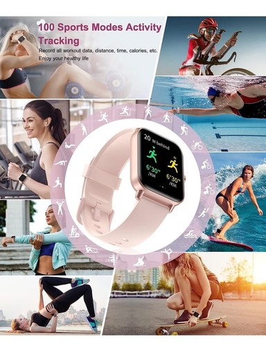 Smart Watch With Alexa Built-in, 1.8" DIY Dial Fitness Men Women Bluetooth Call - 第 17/28 張圖片