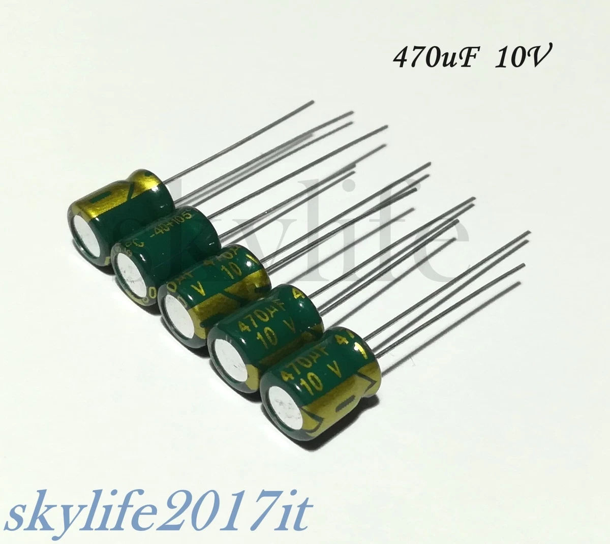 2 Condensatori Elettrolitici In Alluminio – 250V 470µF, Componenti Elettronici Per Riparazioni E Progetti DIY