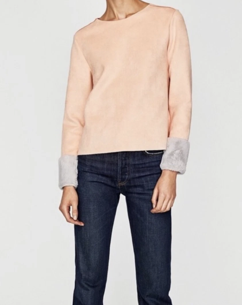 Zara fur jumper deals