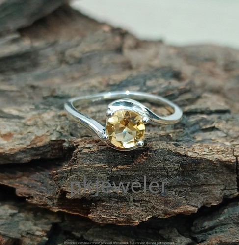 Anillo de mujer de plata de ley 925 de citrino, anillo hecho a mano, anillo d... - Imagen 9 de 17
