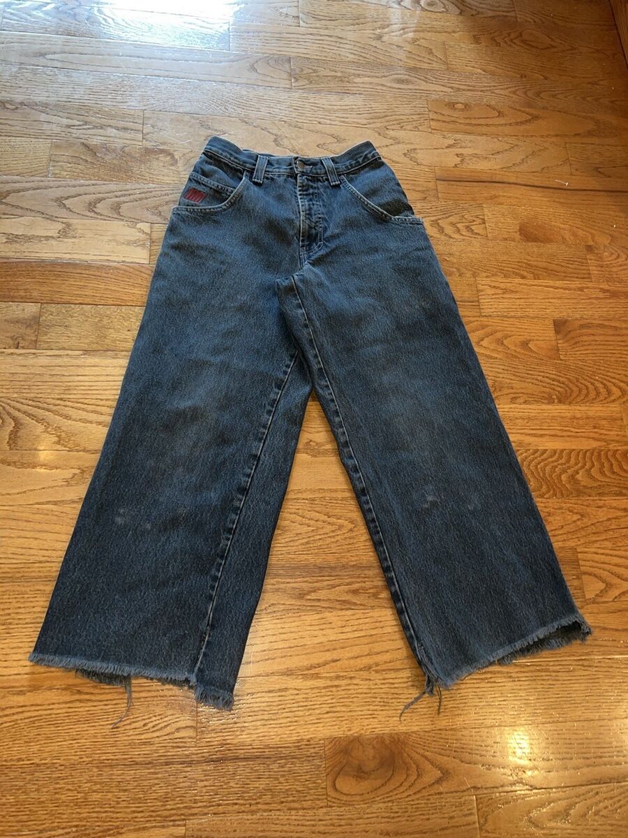 Vintage IOU JNCO Style Black Jeans Pants Wide Leg Skater USA Vintage IOU JNCO Style Black Jeans Pants Wide Leg Skater USA