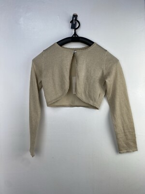 GORGEOUS MONSOON GOLD COTTON BLEND BOLERO SHRUG