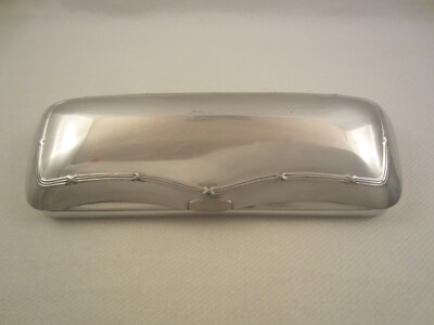 XXX KLEINES BRILLENETUI METALL SILBER S VINTAGE ETUI SONNENBRILLE & BRILLE X=X=X