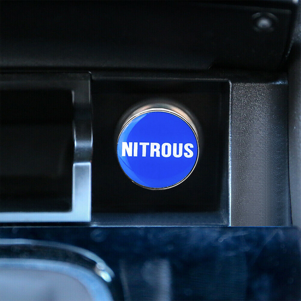 1x Universal Blue NITROUS Push Button Car Cigarette Lighter Replace