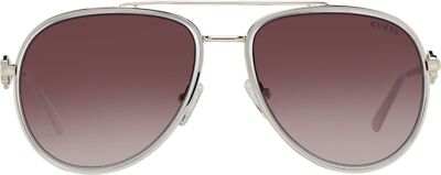 Guess GF0344 32F Gold & White Metal Aviator Sunglasses Frame 56-17-140 GF0344