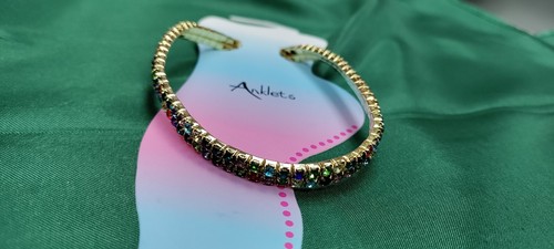 Pulsera tobillera elástica de 1/2 filas cadena elástica diamantes de imitación - Imagen 7 de 17