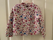 Tea Collection Mercado Rodriguez Floral Quilted Jacket Girls Size Small 4-5 NWT