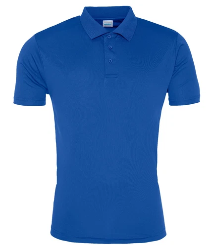 Just Cool Breathable Polo Smooth Polyester Plain Wicking Athletic Sports Shirt