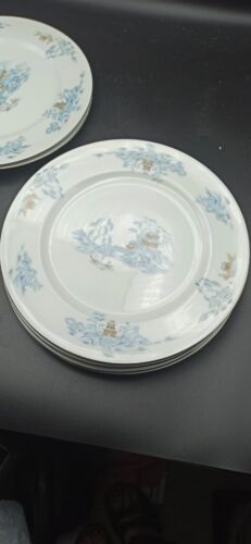 Sone China Oriental 3328 Dinner Plates 26cm X 6 Japan Vintage Silver Trim - Picture 8 of 15
