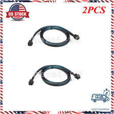 2PCS Internal Mini SAS SFF-8643 to Data SFF-8643 Female Server Card Cable 1M