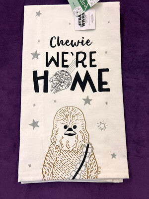 NEW  STAR WARS CHEWIE WE'RE HOME Dish Hand Kitchen Towel 19'' x 25''
