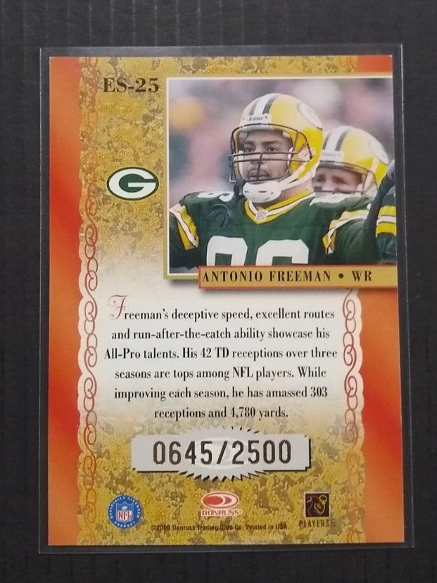 2000 Donruss Antonio Freeman Elite Series #ed 0645/2500 Packers #ES-25 - Image 2 of 2