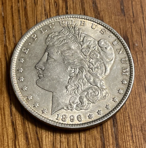 1896 P Morgan Silver Dollar Beautiful AU #003