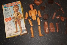 Johnny West Chief Cherokee Figure w/ Accessories and Box for Repair Marx