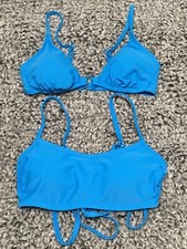 2 Wild Fable Womens 1 Blue Ring Front 1 Blue Tie Back Size S 4-6 Bikini Tops