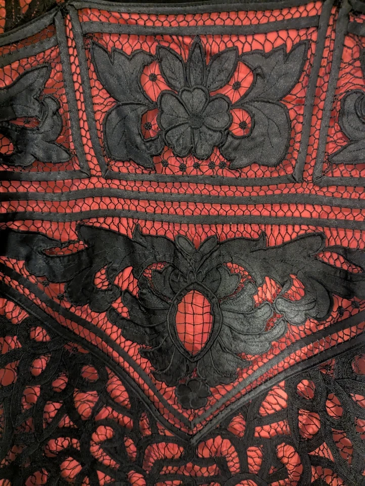 Top de encaje bordado diseño intrincado Dolce Cabo para mujer talla M Foto 2 de 4