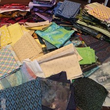 Fabric Stash Lot 14 Lbs. Cotton Quilt Fabric Lot Scraps, Remnants Multi-Color
