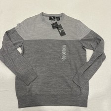 NWT Calvin Klien Extra Fine Merino Wool Sweater Pullover gray Size Medium