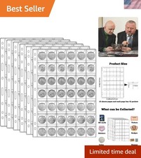 1050 Pockets Coin Sleeves, 25 Sheets Coin Holders for Collectors Plastic Coin...