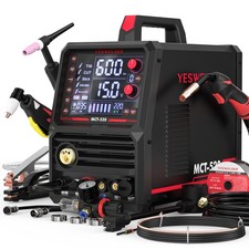 6-in-1 MIG Welder  Plasma Cutter, 200A MIG/TIG/Stick, 50A CUT, 110/220V