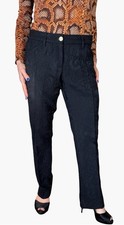 Dolce & Gabbana Black Floral Brocade Embroidered Lace Wool Pants Jeans  40 6
