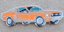 Ford Mustang Fastback Geocoin - Orange - Activated  Adoptable - TB7MDCB