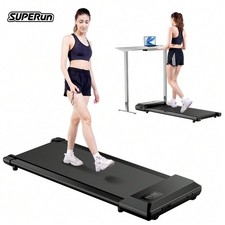 Walking Pad Treadmill 90cm Area, 265lbs Capacity Under Desk for Home Office