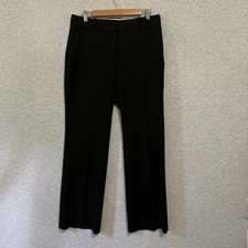 Ann Taylor Pants Womens 8 Black Straight Trouser Dress Career Work Minimalist