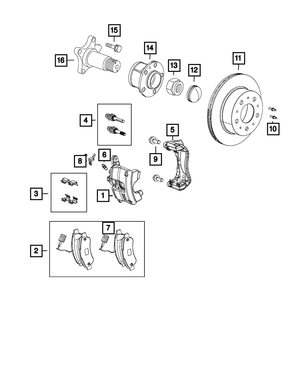 Genuine Mopar Disc Brake Caliper Assembly Right 68226939AA