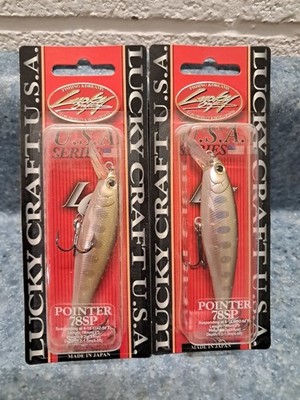 2 LUCKY CRAFT Pointer 78 OGs 3/8oz 78mm 4-5' Luckycraft Suspending Jerkbait Rare
