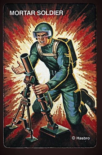 1982 Hasbro Trading Card Mortar Soldier from G.I. Joe Game A Real American Hero
