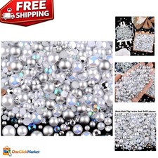 Elegant 3900 Pcs Rhinestones Pearls Bundle for Detailed Craft Projects