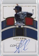 2018 Panini National Treasures Gold 16/49 Ozzie Albies #RTM-OZ Auto 6fs