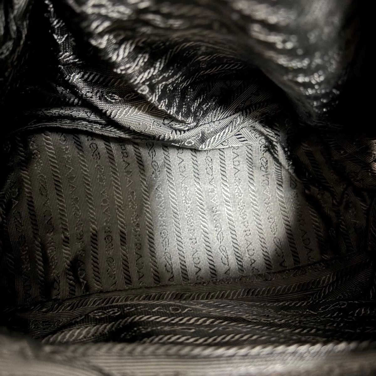 PRADA backpack triangular logo black nylon unisex… - image 9