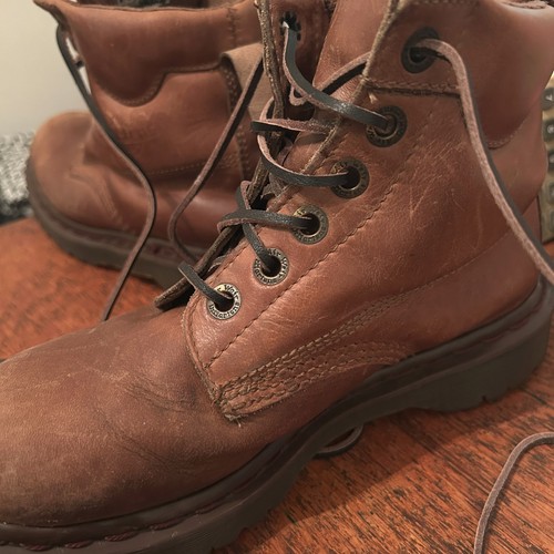 Dr Martens VINTAGE MIE 90s BROWN LEATHER B00TS AirWair Womens Size 5 Mens 4 UK 3 - Picture 5 of 21