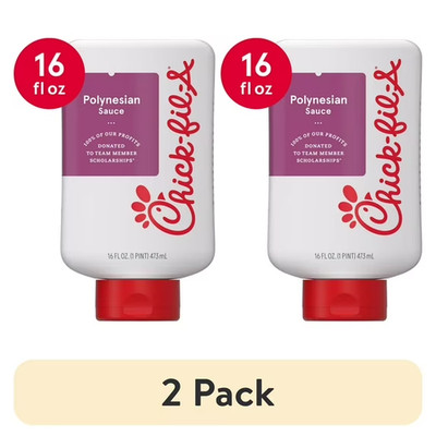 (2 pack) Chick-fil-A Polynesian Sauce, 16 fl oz Squeeze Bottle, Free Shippping..
