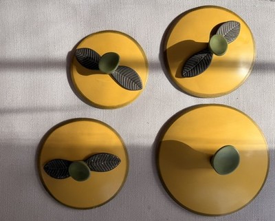 MCM Chrom-Ever Aluminum Golden Apple Canister Set of 4 Vintage