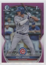 2023 Bowman Chrome Prospects Fuchsia Refractor 33/199 Matt Mervis #BCP-74 1kk