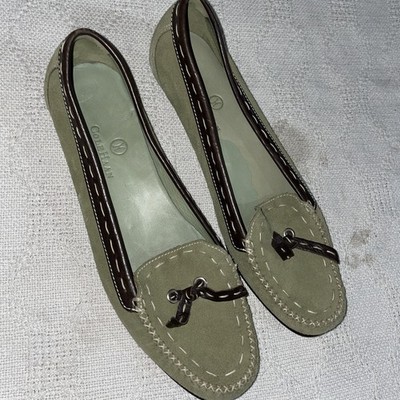Cole Haan Casual Flats Womens Size 7.5 B Green Leather Going Out Party Fun