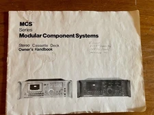 MCS Modular Component Systems 3564 Stereo Cassette Deck Owner's Handbook Manual