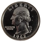1962 PROOF CAMEO SILVER WASHINGTON QUARTER  (Q90)